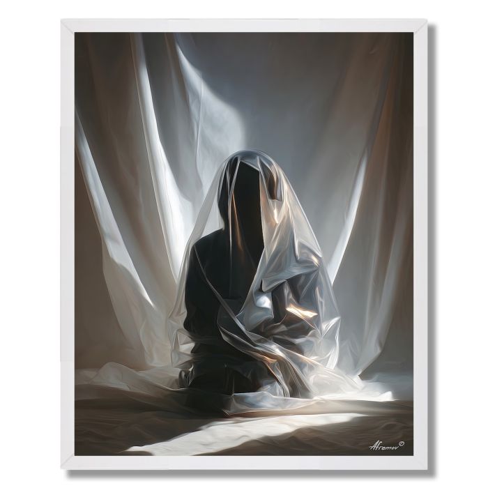 WOMAN UNDER LIGHT VEIL - FRAMED