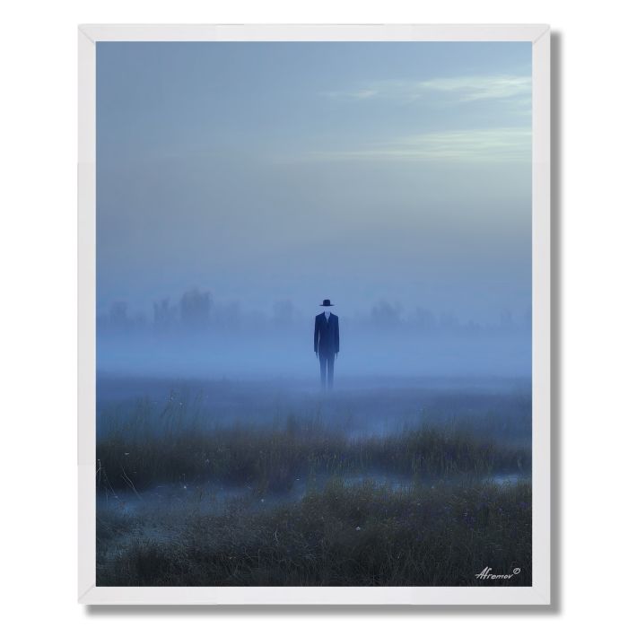 MAN IN BLUE FOG - FRAMED