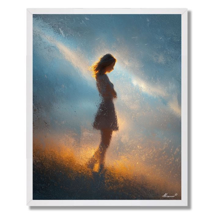 WOMAN IN WINDLIGHT - FRAMED