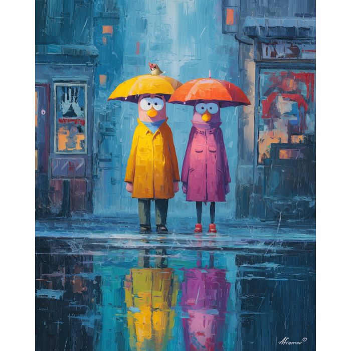 COUPLE IN RAIN