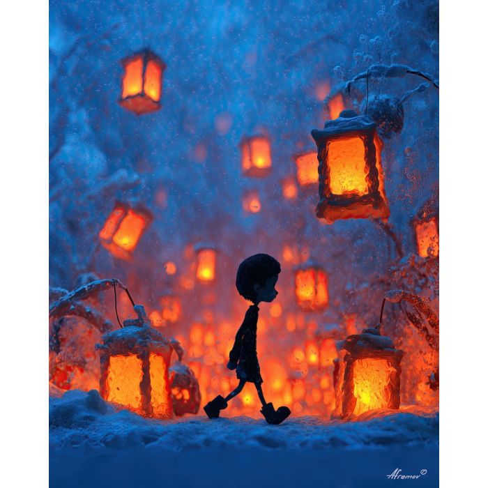 CHILD IN SNOW PARADE