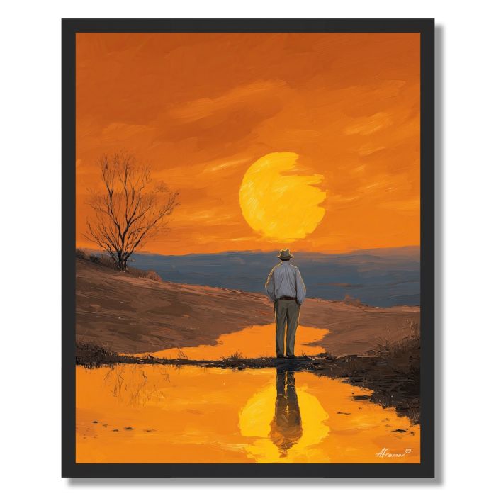 ARTIST AT SUNSET - FRAMED