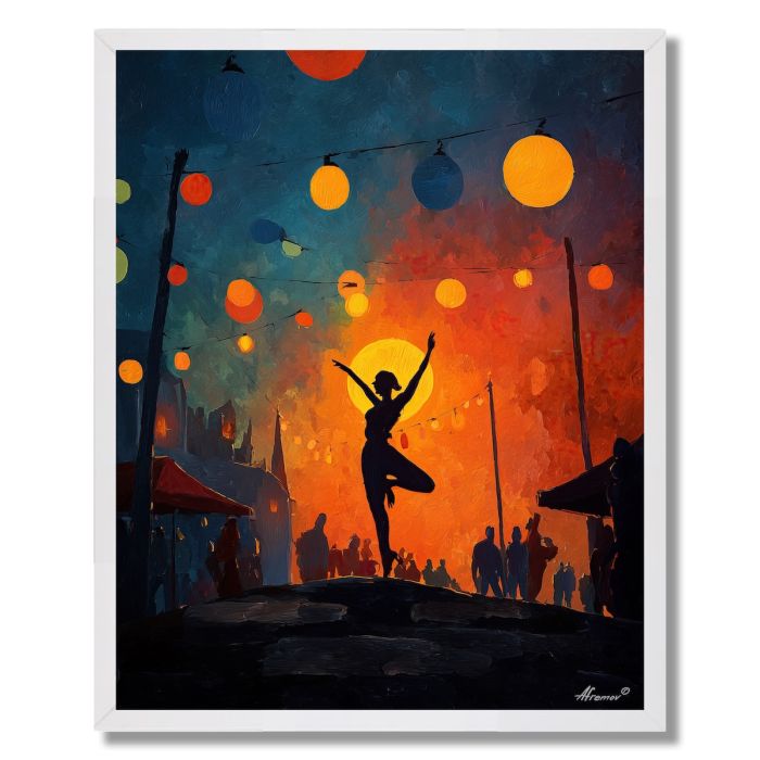 DANCER UNDER LANTERNS - FRAMED