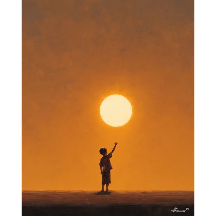 CHILD DRAWING THE SUN