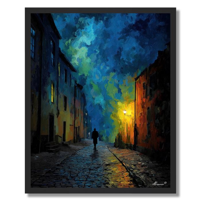 WALKER AT NIGHT - FRAMED