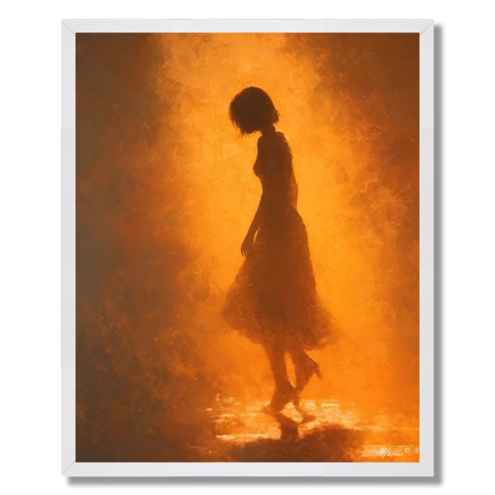 WOMAN IN LIGHT FOG - FRAMED