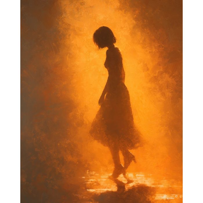 WOMAN IN LIGHT FOG