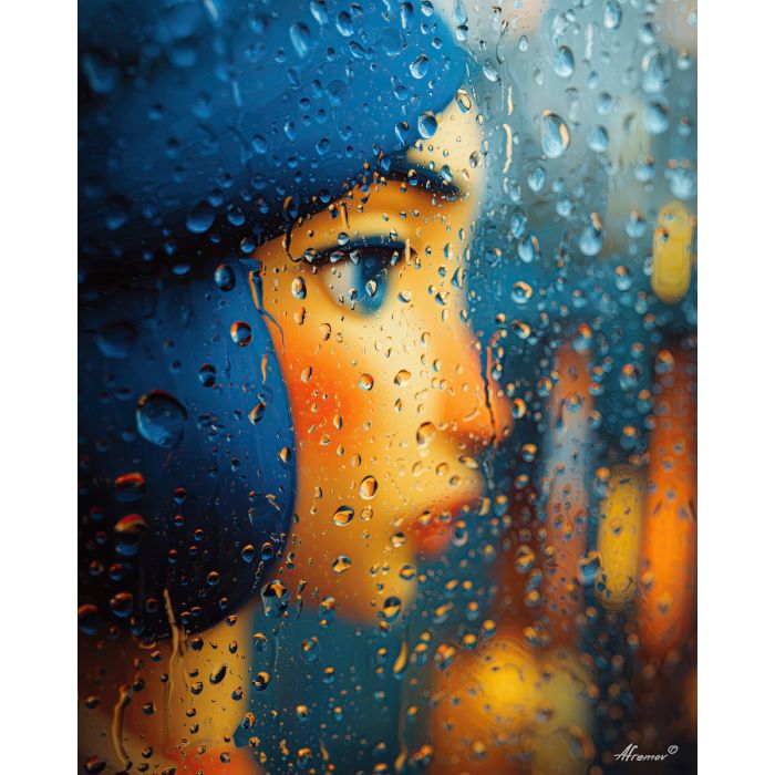 WOMAN IN LIGHT RAIN
