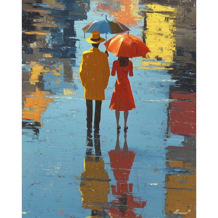 COUPLE IN RAINLIGHT
