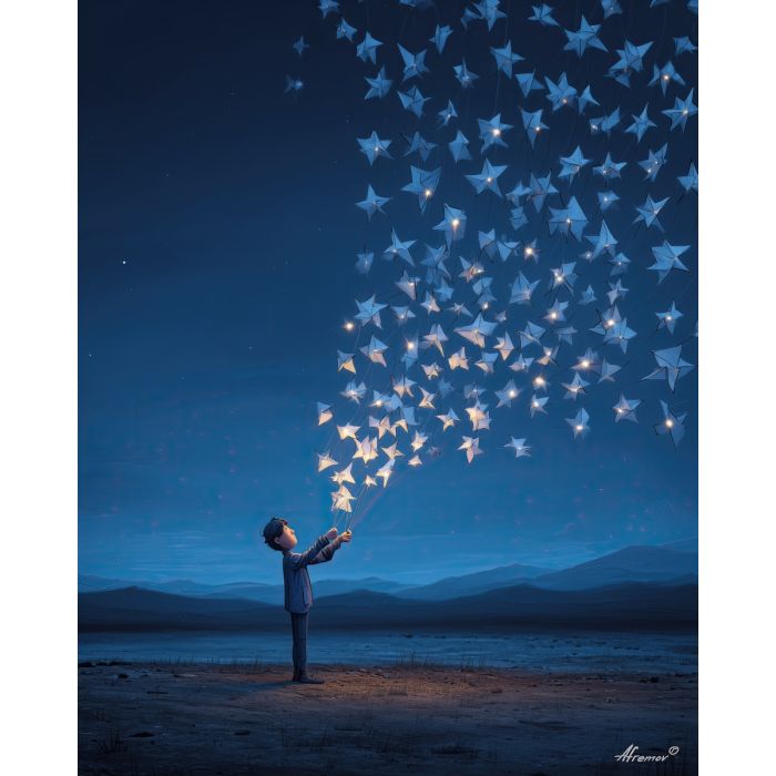 BOY WITH PAPER STARS