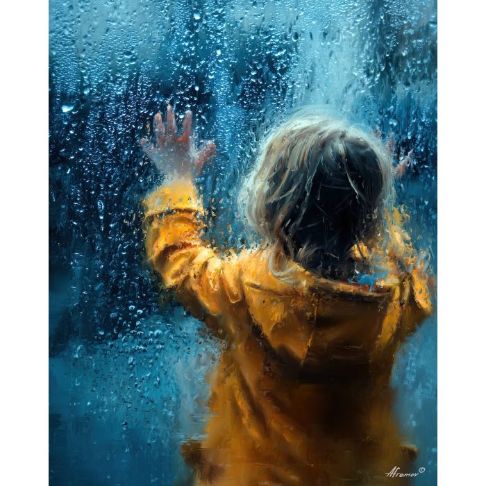 GIRL REACHING THROUGH WINDOW