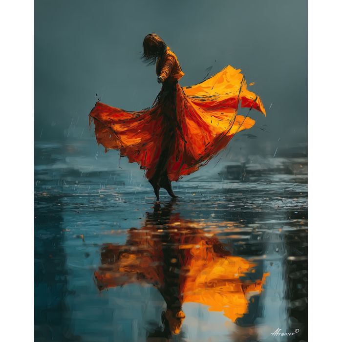 WOMAN DANCING IN THE RAIN