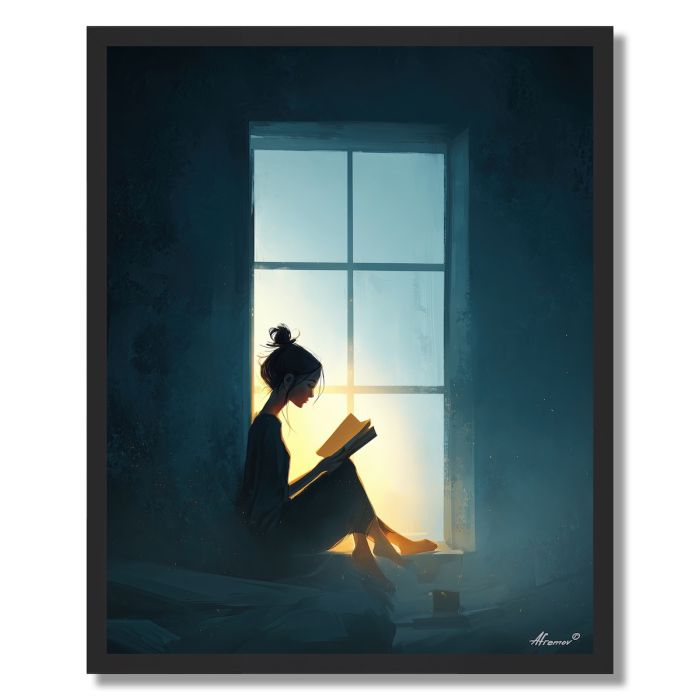 WOMAN READING - FRAMED