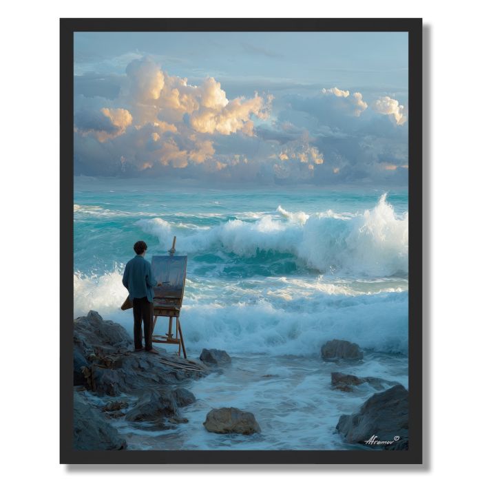 ARTIST BY THE SHORE - FRAMED