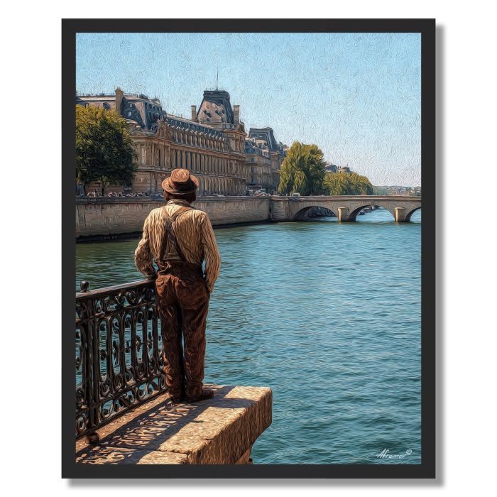 LOVER ON BRIDGE - FRAMED