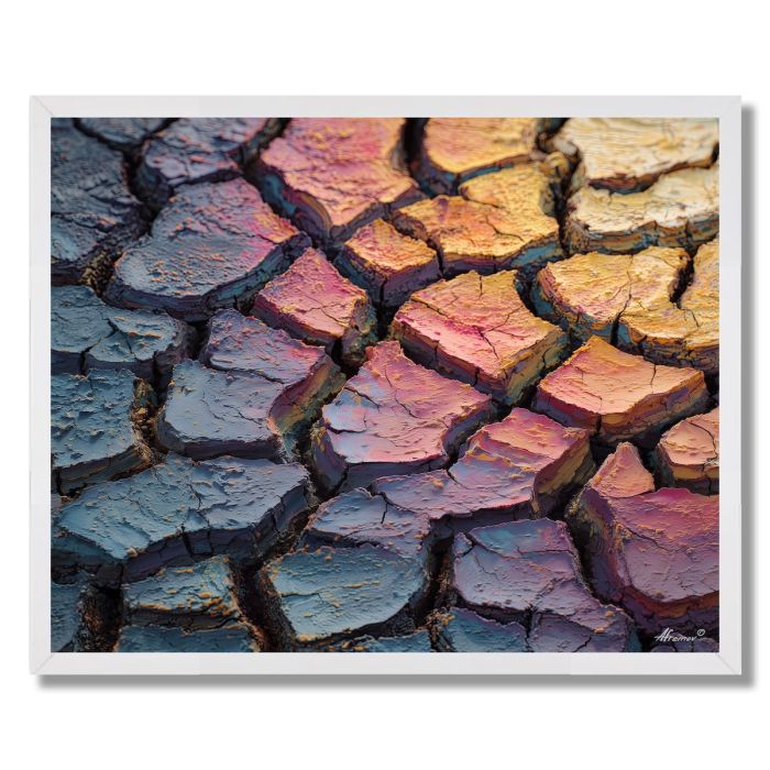CRACKED EARTH DETAIL - FRAMED