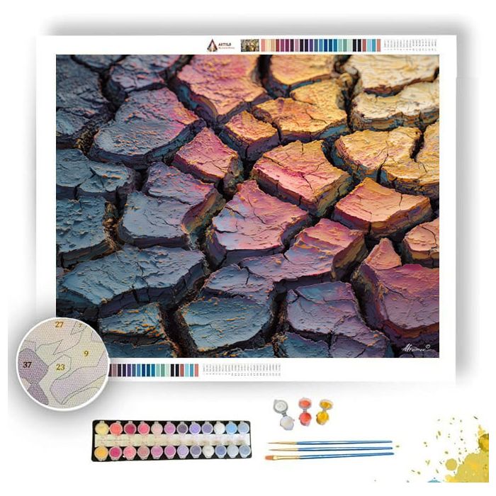 CRACKED EARTH DETAIL - Paint by Numbers Full Kit