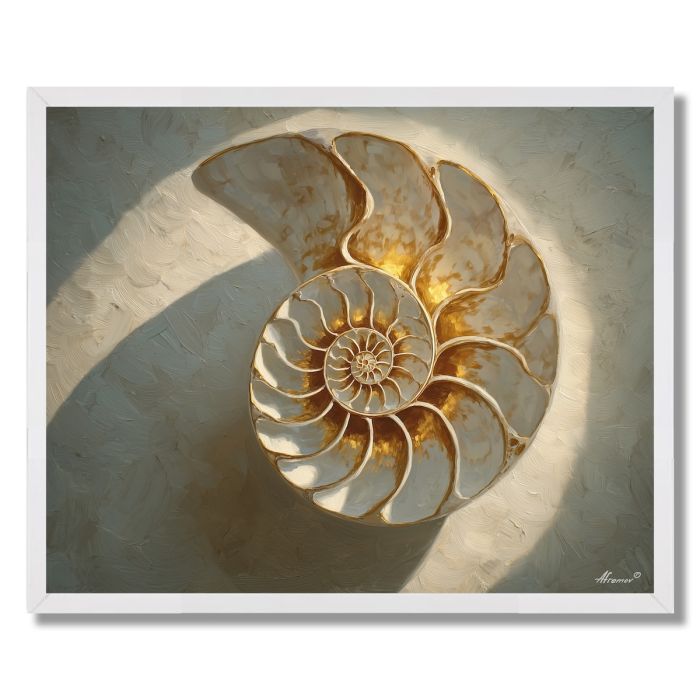 SHELL SPIRAL LIGHT - FRAMED