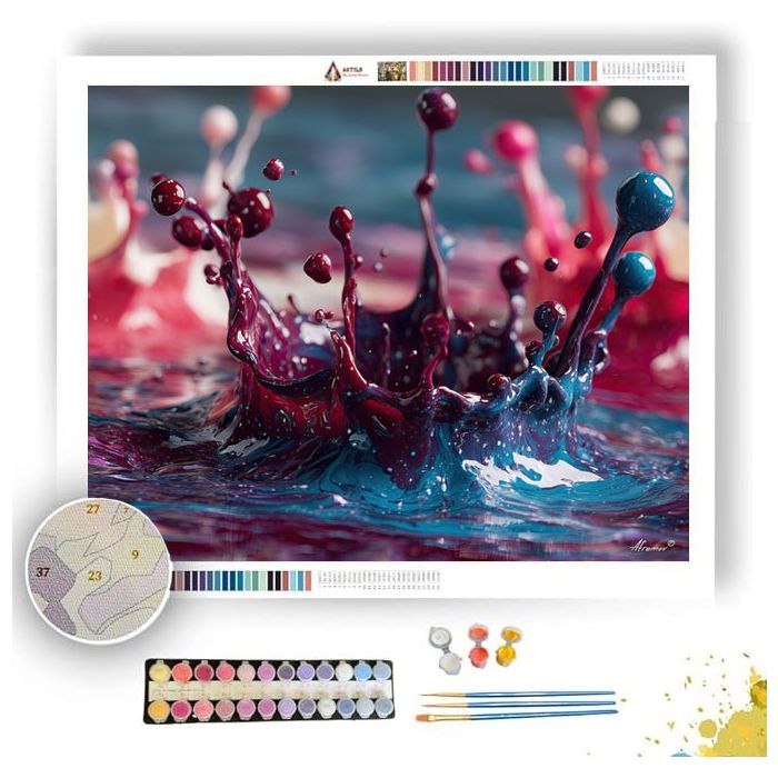 GLOWING INK DROPS - Paint by Numbers Full Kit