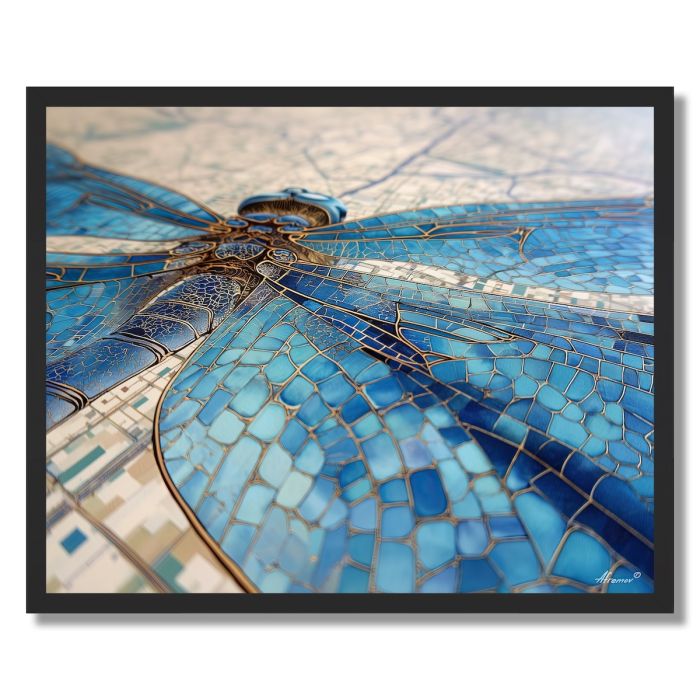DRAGONFLY WING MAP - FRAMED