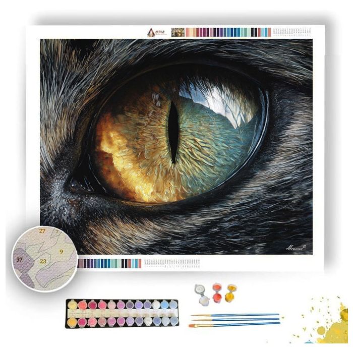EYE OF THE CAT - Paint by Numbers Full Kit