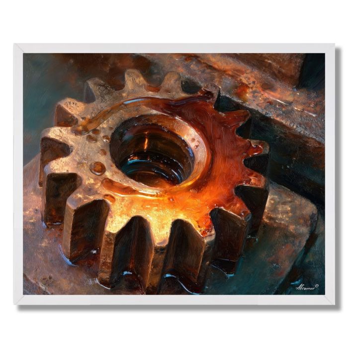 GEAR TOOTH LIGHT - FRAMED