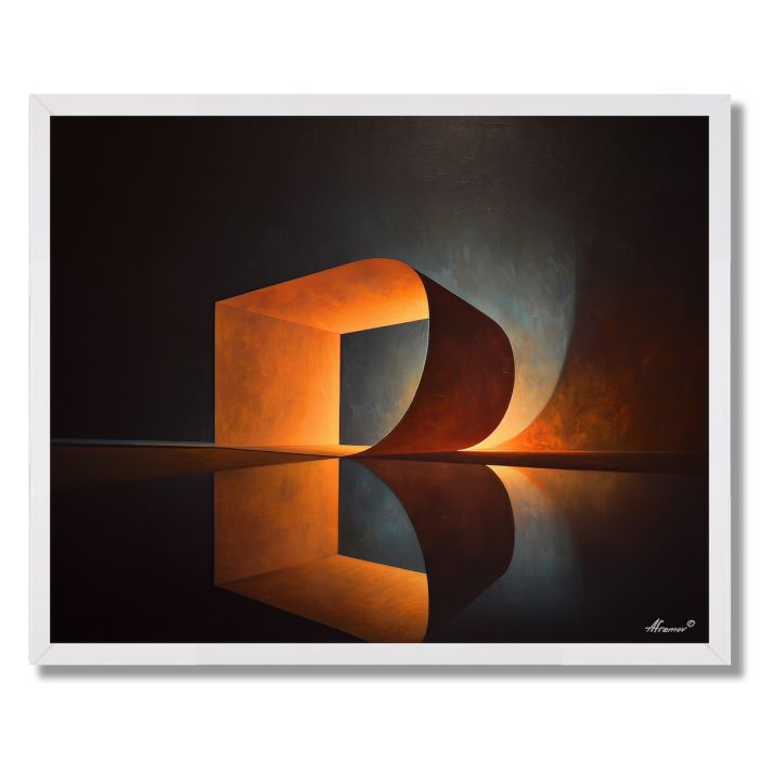 PAPER CURVE LIGHT - FRAMED