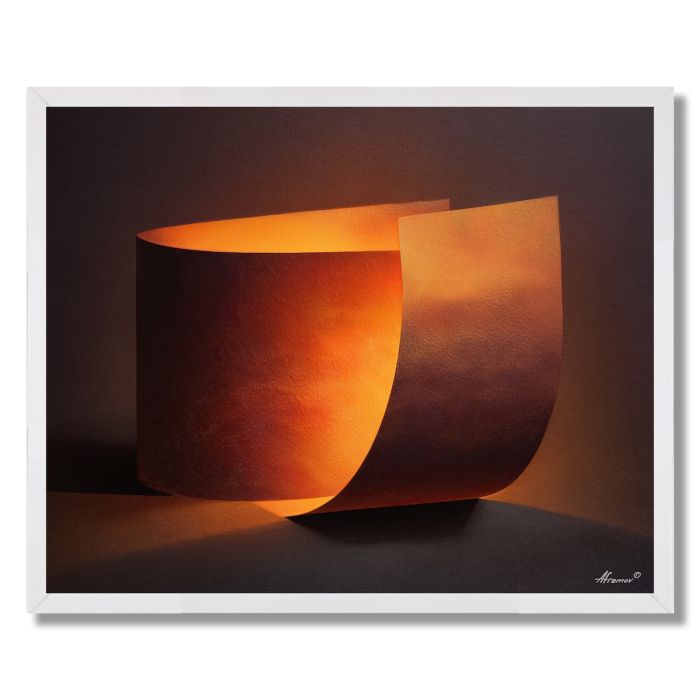 PAPER FOLD LIGHT - FRAMED