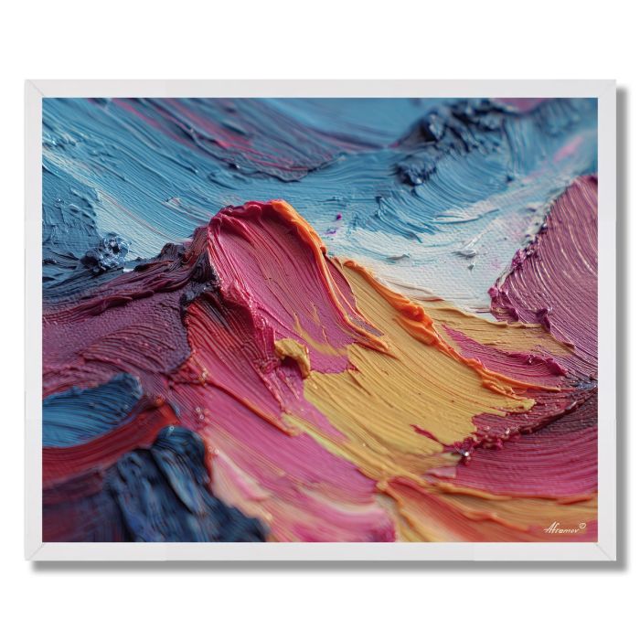 BRUSHSTROKE MOUNTAIN - FRAMED