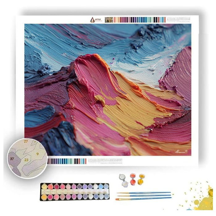 BRUSHSTROKE MOUNTAIN - Paint by Numbers Full Kit