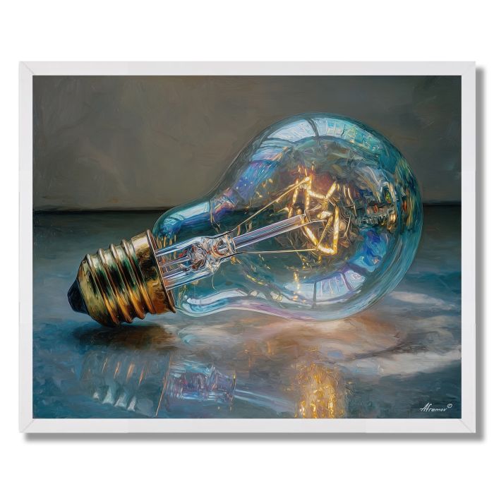 ELECTRIC LIGHT FILAMENT - FRAMED