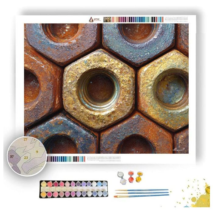 METAL NUT DETAIL - Paint by Numbers Full Kit