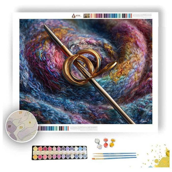 THREAD THROUGH NEEDLE - Paint by Numbers Full Kit