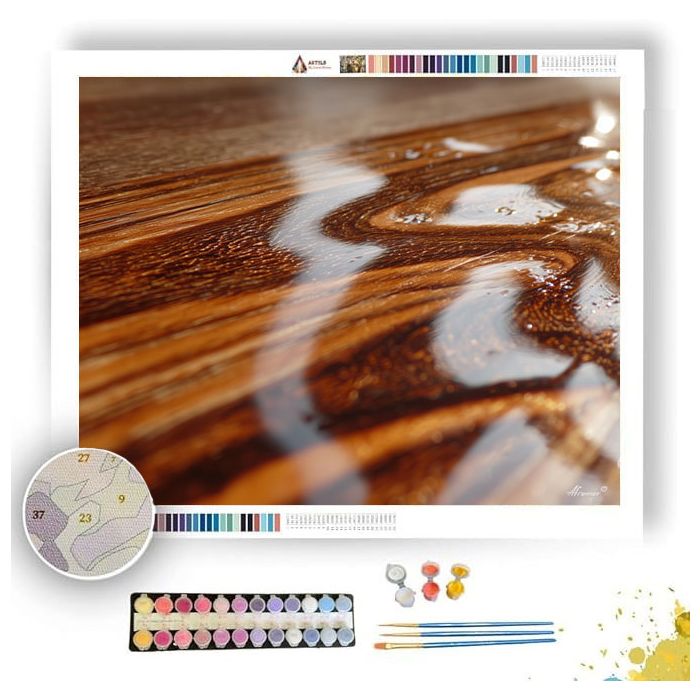 WOOD VARNISH DETAIL - Paint by Numbers Full Kit