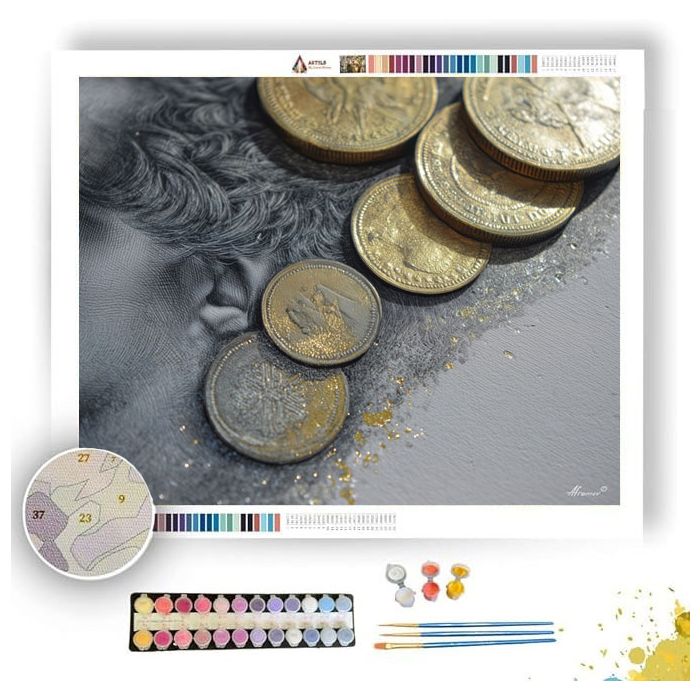 COIN SURFACE DETAIL - Paint by Numbers Full Kit