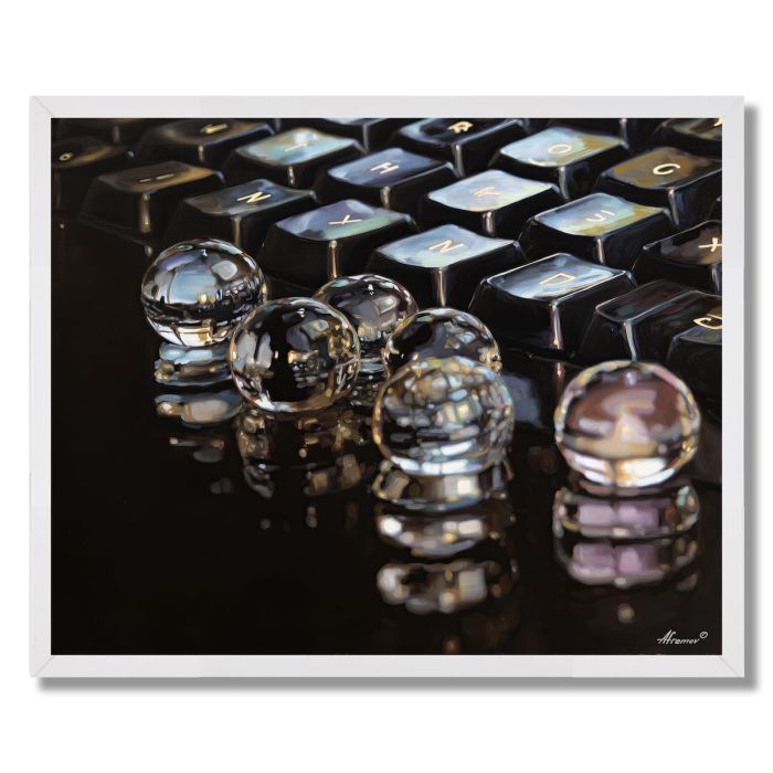 KEYBOARD REFLECTION - FRAMED