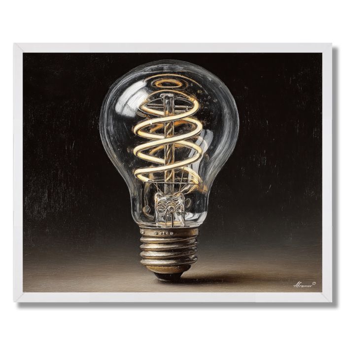 BULB FILAMENT TWIST - FRAMED