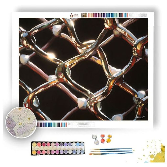 WIRE GRID GLOW - Paint by Numbers Full Kit