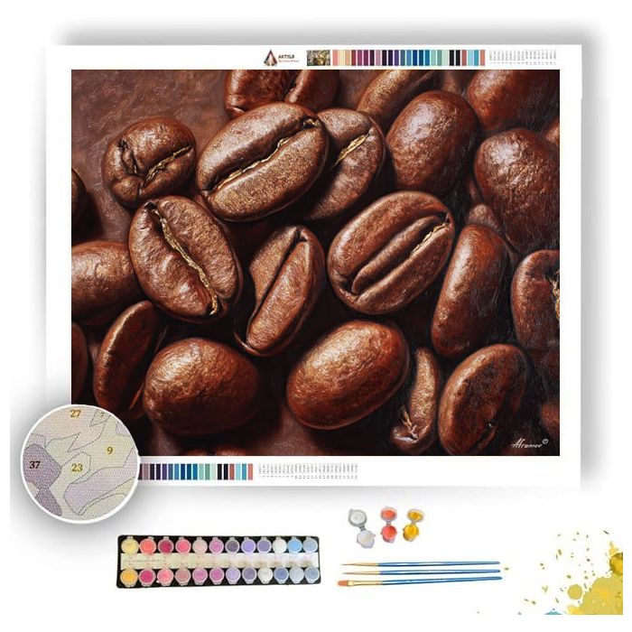COFFEE BEAN TEXTURE - Paint by Numbers Full Kit