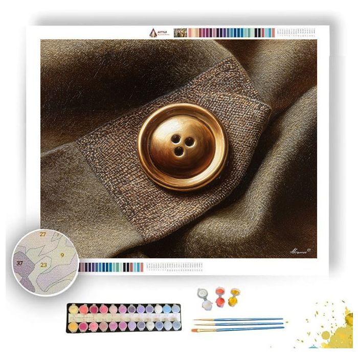 BRASS BUTTON SHINE - Paint by Numbers Full Kit