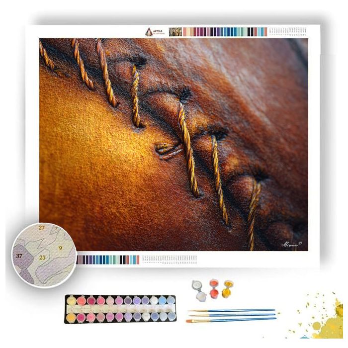 LEATHER STITCH DETAIL - Paint by Numbers Full Kit