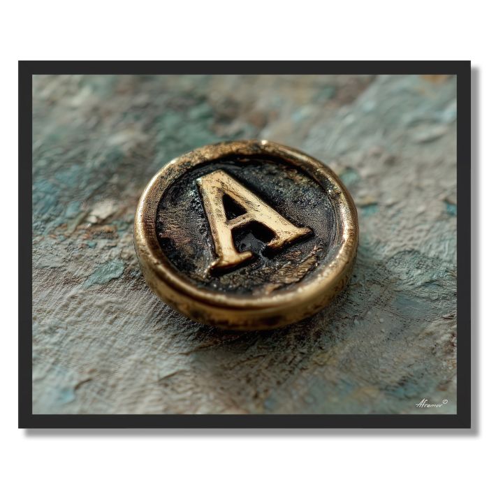 TYPEWRITER KEY DETAIL - FRAMED