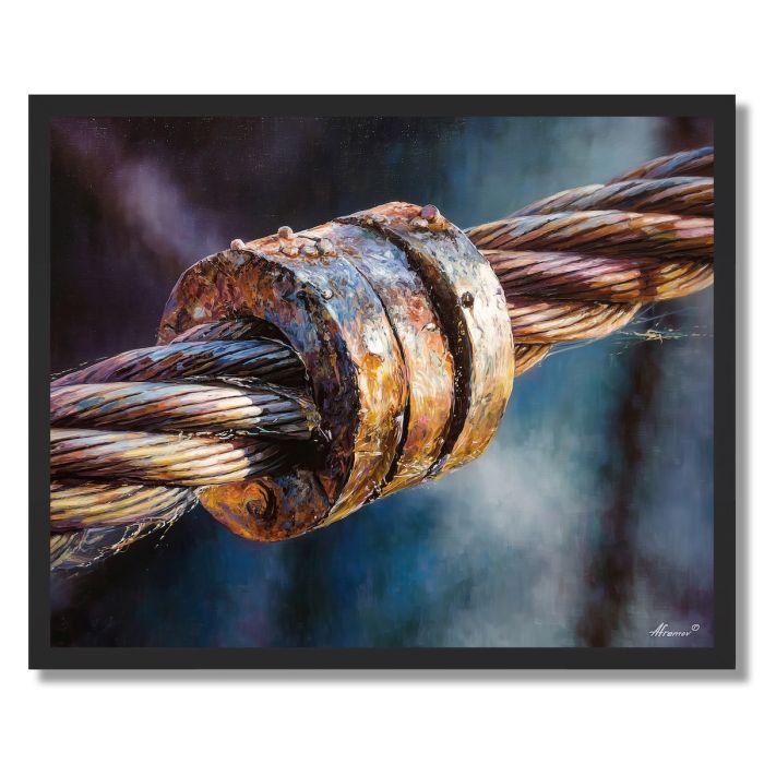 WIRE BRIDGE REFLECTION - FRAMED