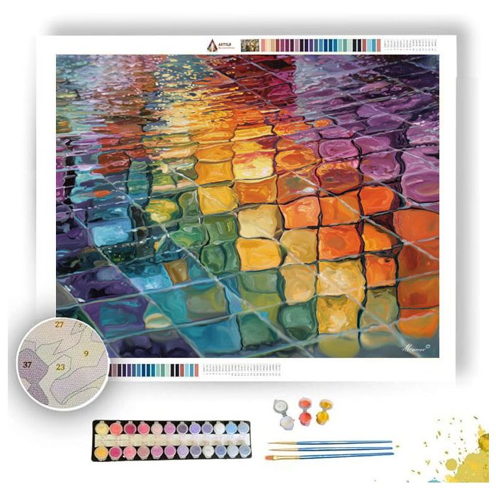GLASS TILE REFRACTION - Paint by Numbers Full Kit