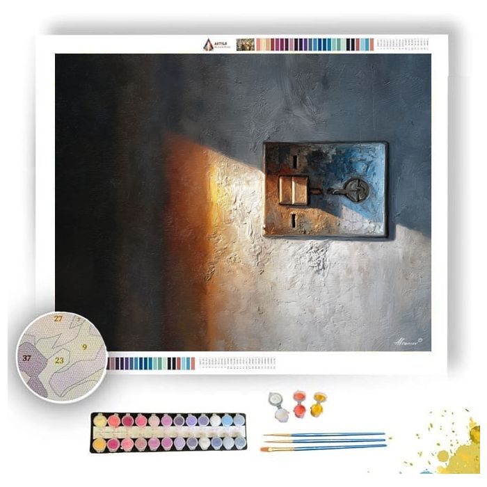 LIGHT SWITCH CLOSEUP - Paint by Numbers Full Kit