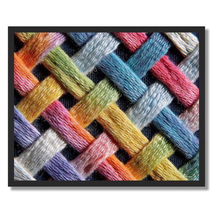 FABRIC WEAVE COLOR - FRAMED