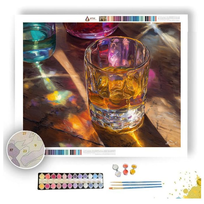 LIGHT BEAM ON GLASS - Paint by Numbers Full Kit