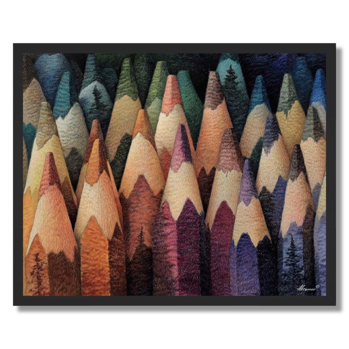 COLORED PENCIL FOREST - FRAMED