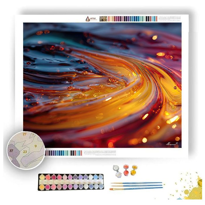 PAINT PUDDLE MACRO - Paint by Numbers Full Kit