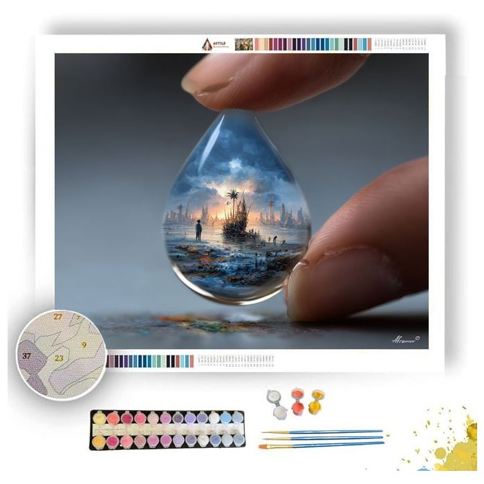WATERDROP ON SCREEN - Paint by Numbers Full Kit